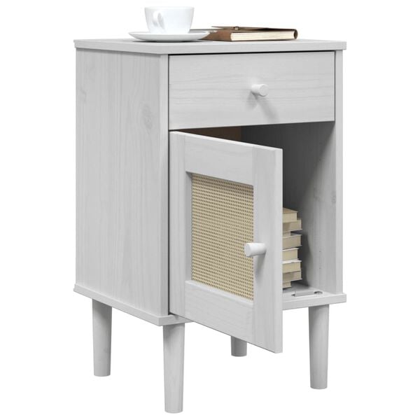 vidaXL Bedside Cabinet White