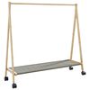 vidaXL Clothes Rack Bamboo Varnished Finish 41.7 x 13.4 x 41.9 in
