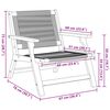 vidaXL Garden Chairs with Table 4 pcs Gray Solid Acacia wood