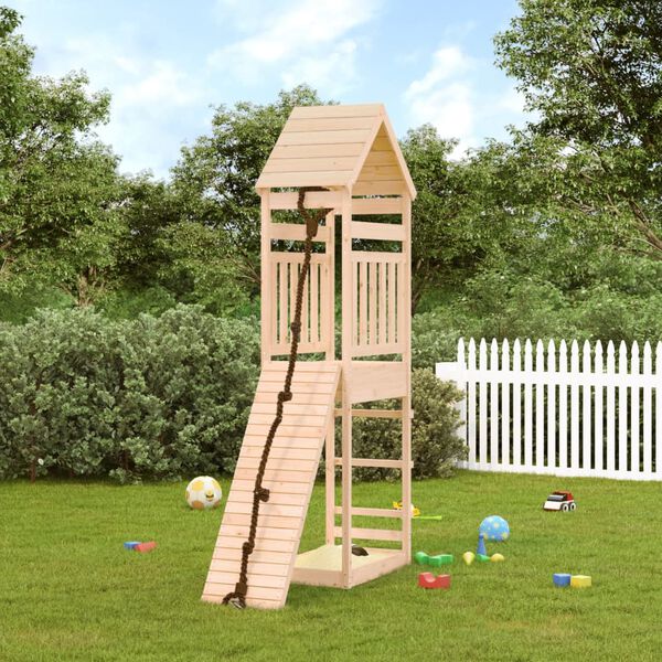 vidaXL Playhouse Natural Pine Solid Pine Wood Large Durable