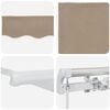 vidaXL Retractable Awning Manual Beige 137.80" x 98.43" fabric