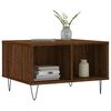 vidaXL Coffee Table Brown Oak Engineered Wood, Metal Compact
