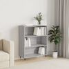 vidaXL Bookcase Grey Sonoma Engineered wood, Metal Medium Bookcase