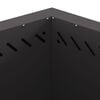 vidaXL Smokeless Fire Pit Black 22.83 x 22.83 x 20.08 in Steel