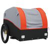 vidaXL Bike Trailer Black and Orange 66.1 lb Iron