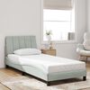vidaXL Bed Frame Light grey Velvet Single Bed Frame Rectangular