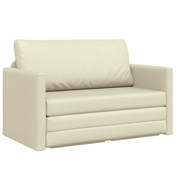 vidaXL Sofa Bed Cream 48.82 x 27.95 x 30.71 in Velvet