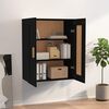 vidaXL Wall Cabinet Black Engineered wood Medium Wall Cabinet