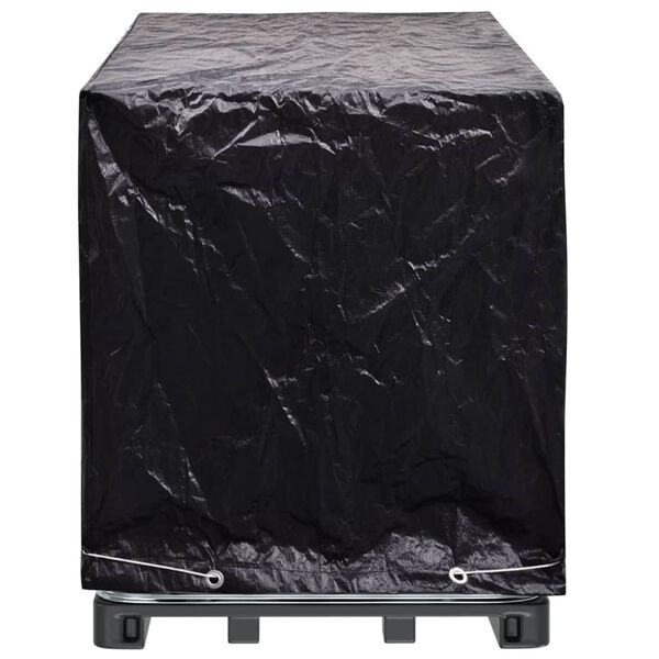 vidaXL IBC Container Cover Black Polyethylene 45.7 x 39.4 x 47.2 in