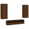 vidaXL TV Wall Unit Brown Oak Engineered Wood Large TV Wall Unit