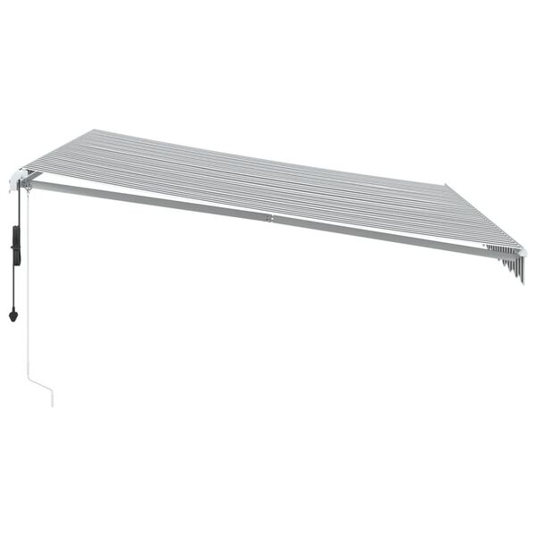 vidaXL Retractable Awning Anthracite and White