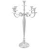 vidaXL Candle Holder Silver 15.35 x 15.35 x 23.62 in Aluminium