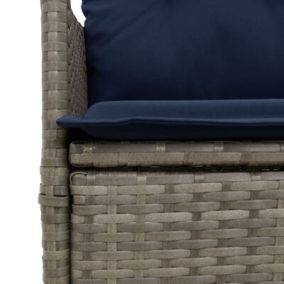 Close-up of armrest and woven wicker detailing
