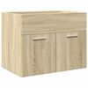 vidaXL Bathroom Furniture Set Sonoma Oak Engineered Wood, Glass