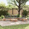 vidaXL Garden Bench Set with Cushion with Storage 5 pcs Brown and Grey