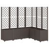 vidaXL Garden Planter with Trellis Brown 63"x47.2"x55.1" PP