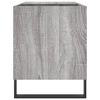 vidaXL Record Cabinet Grey Sonoma Engineered Wood, Iron Medium