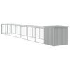 vidaXL Chicken Cage Light Gray Galvanized Steel Large Durable