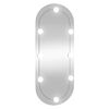 vidaXL Wall Mirror With LED Light Transparent, Warm White, Cold White