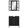 vidaXL Bathroom Furniture Set Black