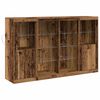 vidaXL LED Sideboard Old Wood 64.17 x 14.57 x 39.37 in Engineered Wood