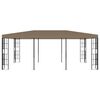 vidaXL Gazebo Taupe Polyester Spacious Gazebo Rectangular