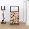 vidaXL Firewood Rack Anthracite 15.7x11.8x31.5" Cold-rolled steel