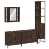 vidaXL Bathroom Cabinet Set Brown Oak