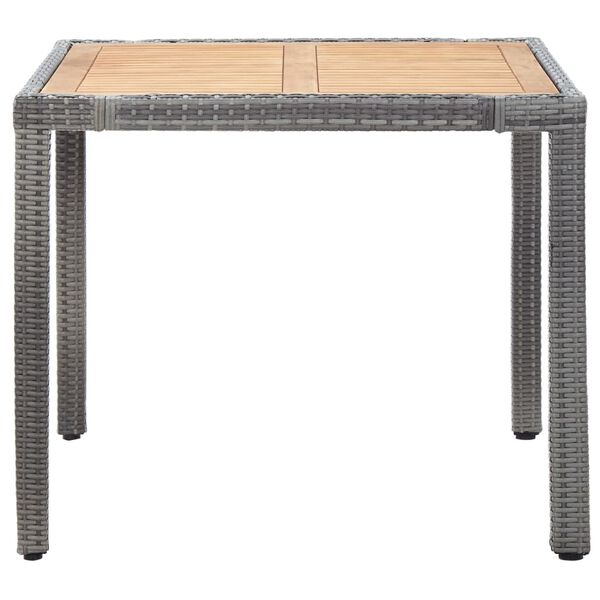 vidaXL Garden Dining Set Gray, Dark gray