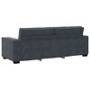 vidaXL Sofa Set Dark Grey Velvet, Metal, Plywood, Solid Wood Large