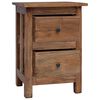 vidaXL Nightstand Brown Solid Mahogany Wood 15.7x11.8x20.1 in