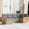 vidaXL Garden Sofa Set Beige, Light grey