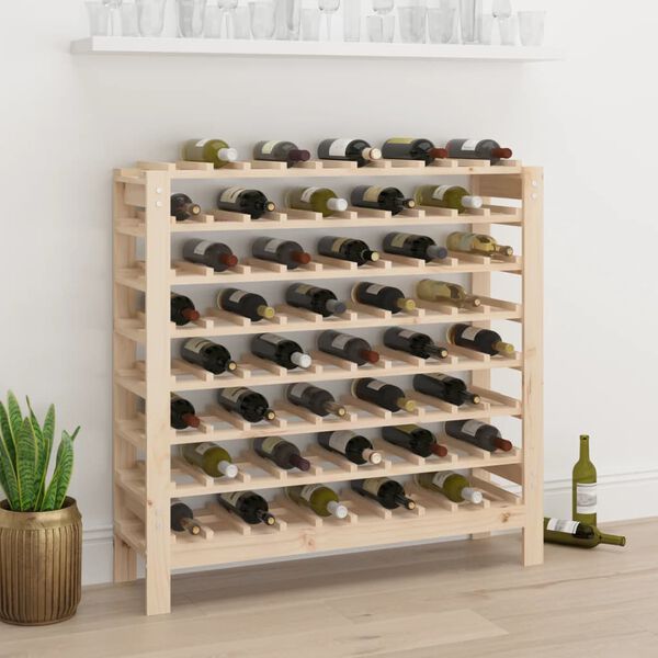 vidaXL Wine Rack 43.1x11.8x42.3" Solid Wood Pine