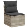 vidaXL Garden Sofa Set Light Gray PE Rattan Large Modular