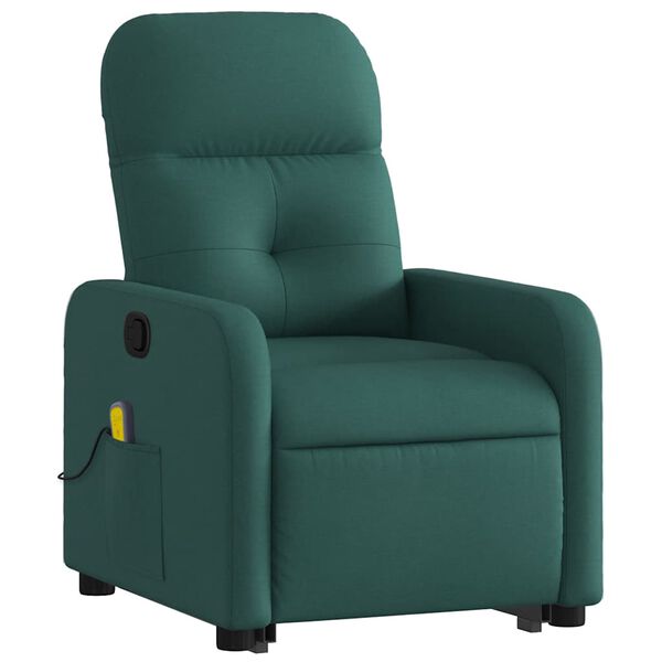 vidaXL Stand Up Massage Recliner Chair Dark Green