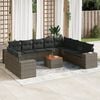 vidaXL Garden Sofa Set Grey and Dark Grey
