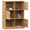 vidaXL Bookcase Honey wax finish Solid Pine Wood, Engineered Wood, Metal