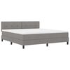 vidaXL Box Spring Bed with Mattress Taupe 70.9" x 78.7" fabric