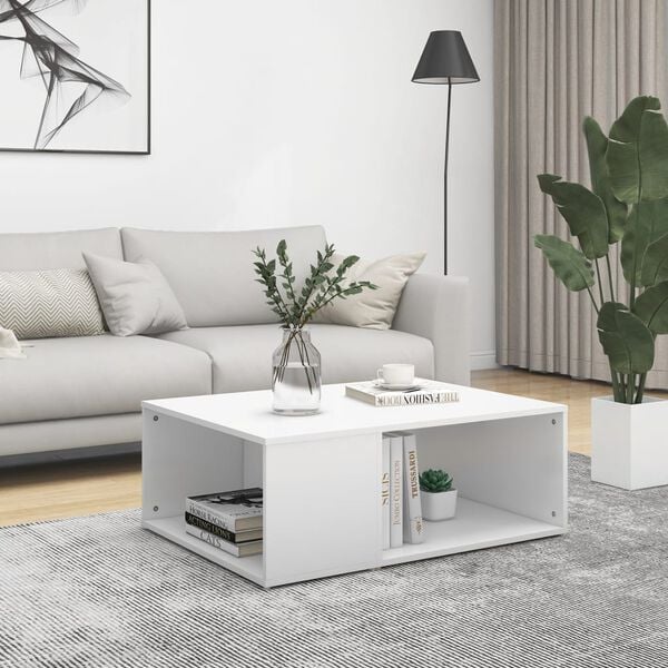vidaXL Coffee Table White Engineered wood Medium Coffee Table