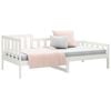 vidaXL Day Bed White Solid pine wood Twin Day Bed Rectangular