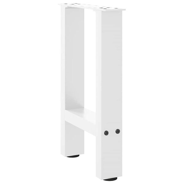 vidaXL Coffee Table Leg Set of 2 White Powder-coated steel Medium