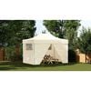 vidaXL Foldable Tent Pop-Up with 4 Side Walls 9.8'x14.8' Cream White