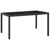 vidaXL Garden Table And Chair Black