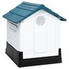 vidaXL Dog House Blue, White, Black Polypropylene 22.4 x 26.8 x 26.0 in