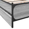 vidaXL Bed Frame Grey Sonoma Engineered wood, steel 120 x 79 in
