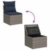 vidaXL 9 Piece Patio Sofa Set with Cushions Grey Poly Rattan