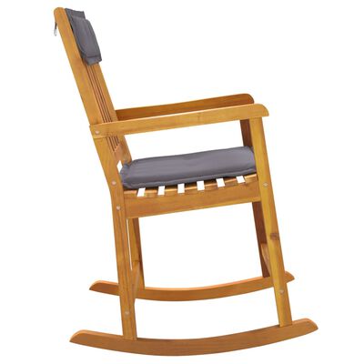 vidaXL Rocking Chair with Cushions Solid Wood Acacia