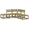 vidaXL Garden Sofa Set Natural Pine Vacuum pressure impregnated pinewood