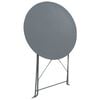vidaXL Bistro Set Steel Grey Powder-coated steel Space-saving Foldable