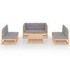 vidaXL 7 Piece Patio Lounge Set with Cushions Solid Pinewood